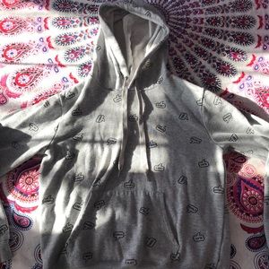 grey forever 21 lil text box sweatshirt